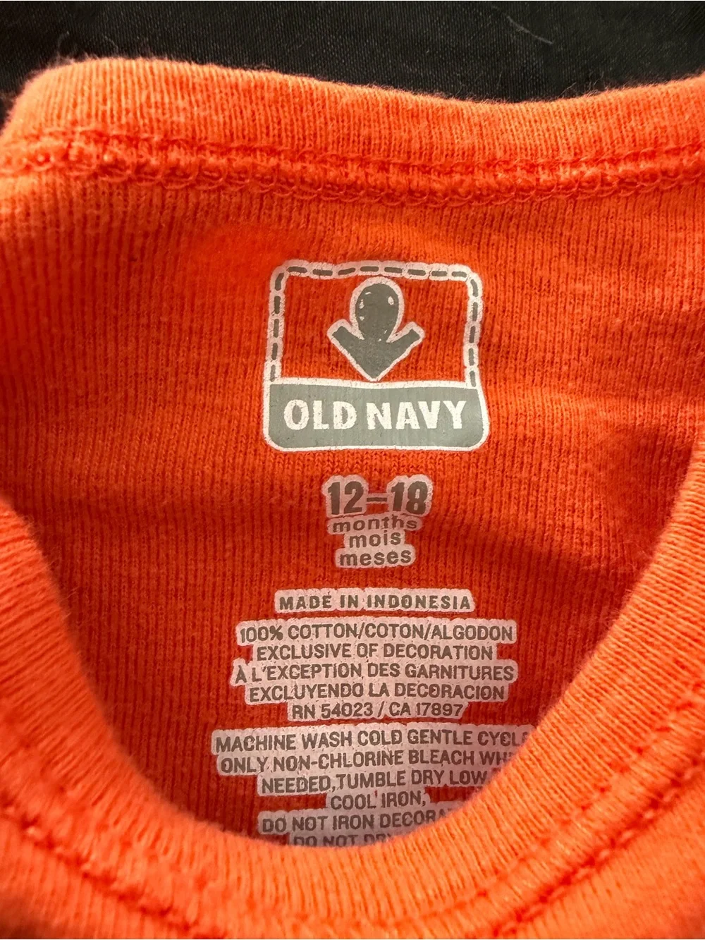 Old Navy bright orange